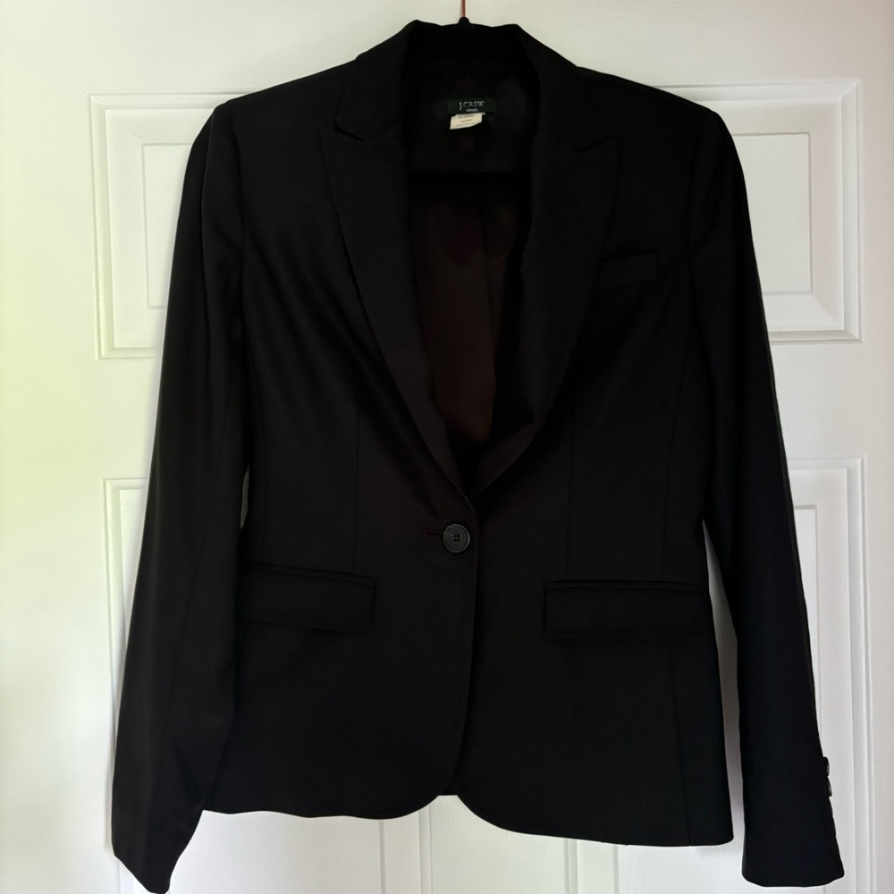 J. Crew Wool Blazer Women’s 2 Black